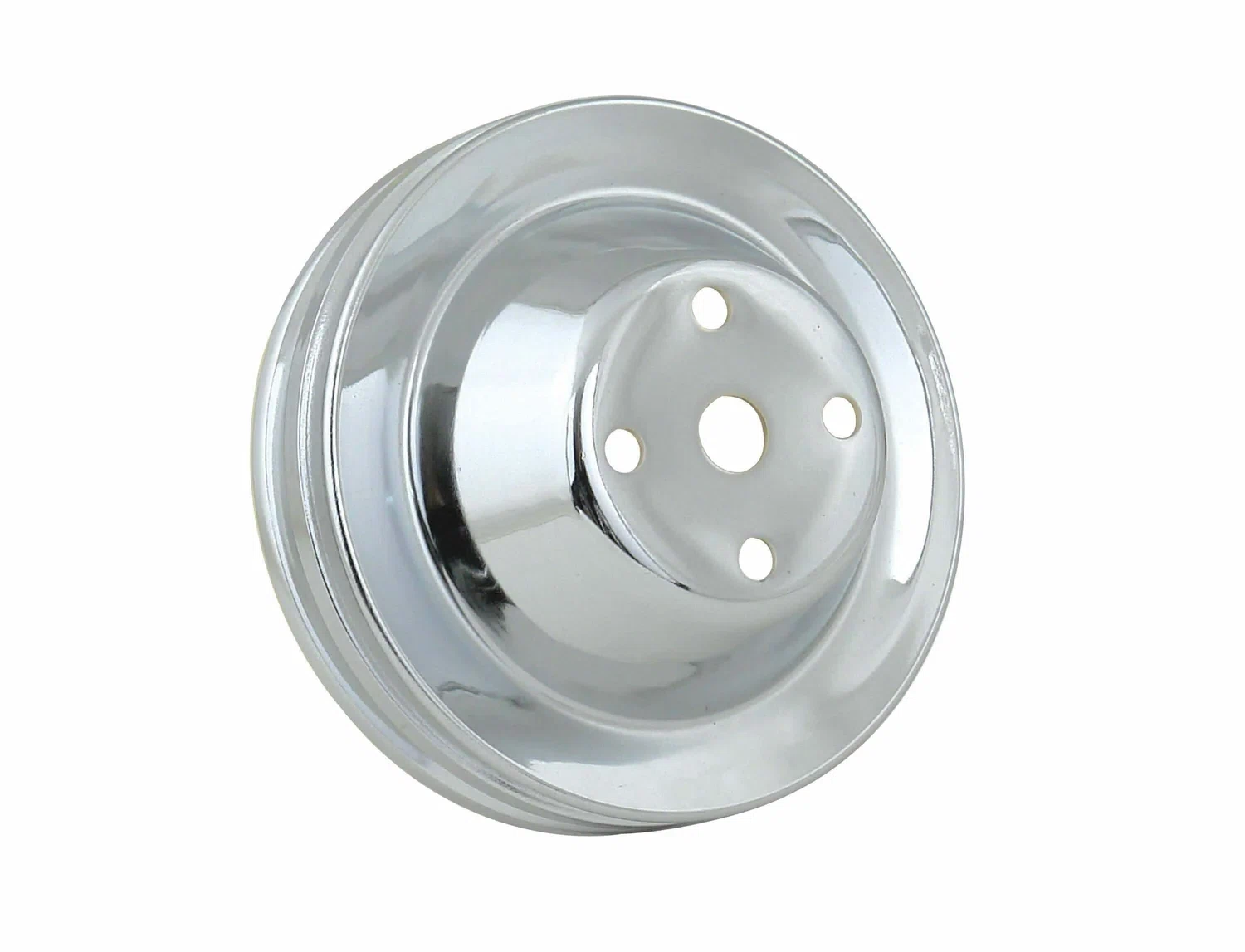 Mr. Gasket Water Pump Pulley - Chrome - Double Groove - 4975